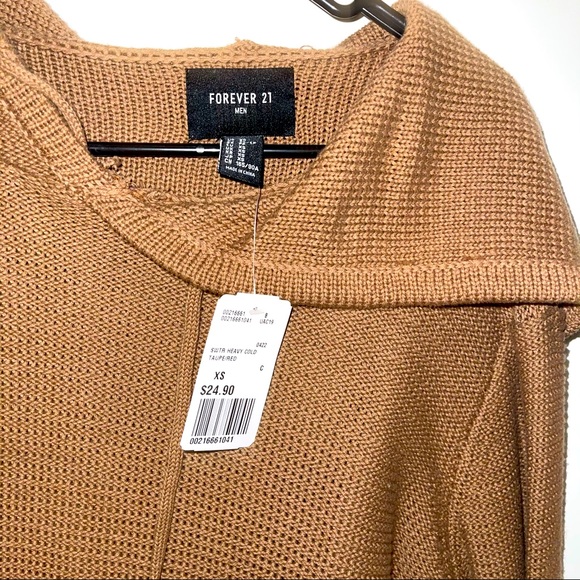 Forever 21 taupe sweater with hoodie size XS - Picture 2 of 3